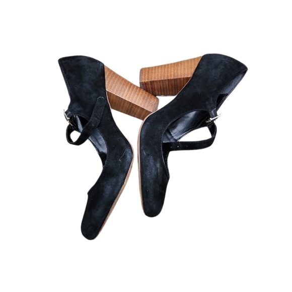 Charles by Charles David Black Suede Mary Jane Heels Size 8.5 - Picture 6 of 10